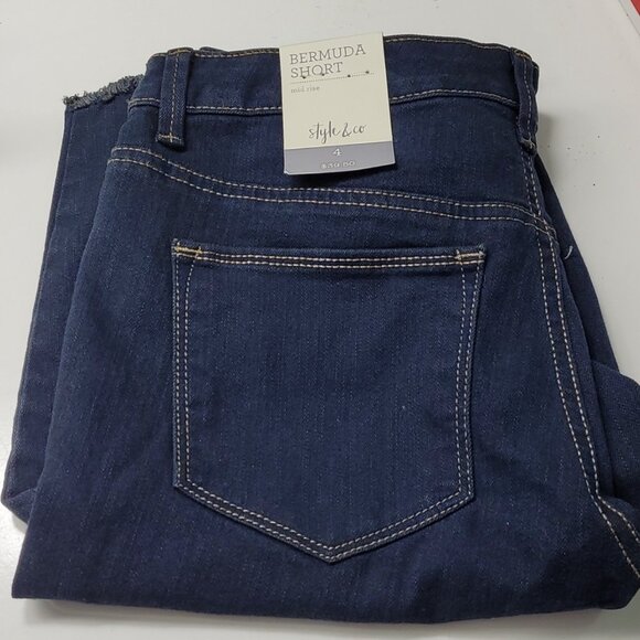 NWT Style & Co Cutoff‎ Bermuda Jean Shorts Size 4 - Picture 2 of 6